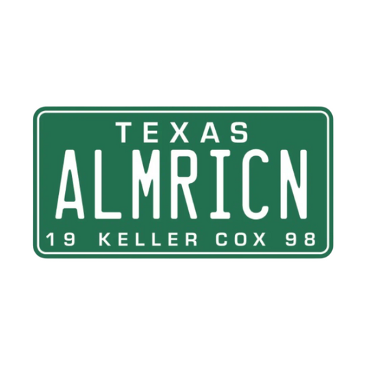 All American License Plate Sticker